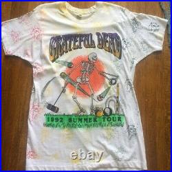 Vintage grateful dead lot shirt 1992 steve miller tour croquet all over print