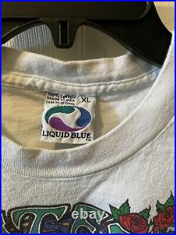 Vintage grateful dead shirt 1993 liquid blue tie dye mens XL Liquid Blue cropped