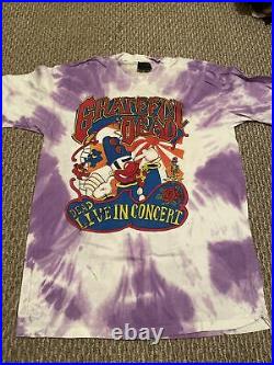 Vintage grateful dead shirt Spring Tour 1991 Very Rare Print Double Sided XL