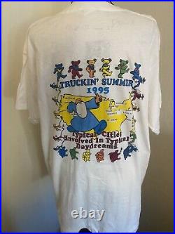 Vintage grateful dead shirt mens xl Truckin Summer Tour 1995 Rare Lot Tee 23x32