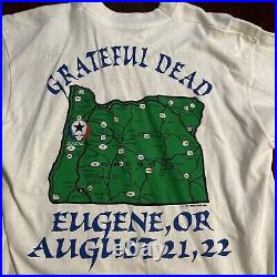 Vintage grateful dead t shirt tour 1993 Eugene Oregon August 21, Lg Never Worn