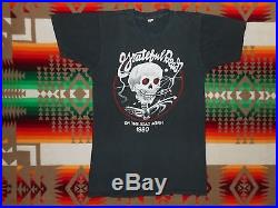 Vtg 1980 Grateful Dead On The Road Again Tour Shirt Size XS