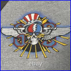 Vtg 1982 Grateful Dead Summer Tour Raglan T-shirt 80s Concert Tour Tee Uncle Sam