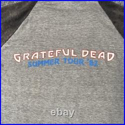 Vtg 1982 Grateful Dead Summer Tour Raglan T-shirt 80s Concert Tour Tee Uncle Sam