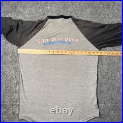 Vtg 1982 Grateful Dead Summer Tour Raglan T-shirt 80s Concert Tour Tee Uncle Sam