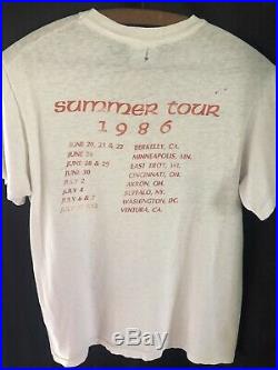 Vtg 1986 Grateful Dead Concert Tour Griffin Hanes T-shirt Sz M Made in USA
