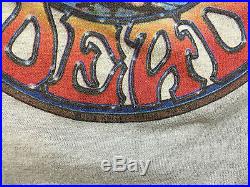 Vtg 1987 GRATEFUL DEAD Jerry Garcia SKULL ROSES Concert T-Shirt M Screen Sta