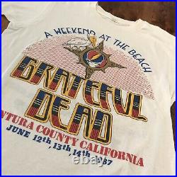 Vtg 1987 Grateful Dead Ventura California Med Love Is Real Tour Shirt Free S&H