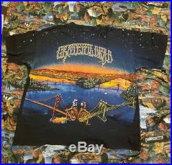 Vtg 1990 Grateful Dead San Francisco New York Bridge Shirt L All Over Print