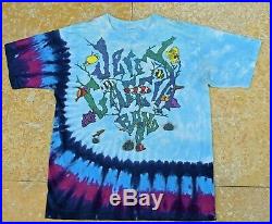 Vtg 1991 JERRY GARCIA BAND Grateful Dead tie dye concert tour T shirt fish eel L