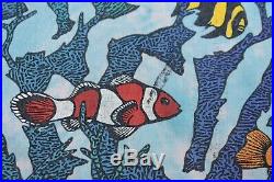 Vtg 1991 JERRY GARCIA BAND Grateful Dead tie dye concert tour T shirt fish eel L