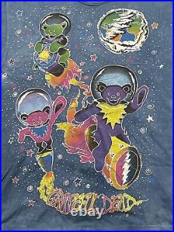 Vtg 1994 Grateful Dead Bears In Space The Mountain T-shirt Size L Rare
