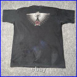 Vtg 1994 Grateful Dead Liquid Blue Aoxomoxoa Scarab T-Shirt Band Tee Mens L 90s