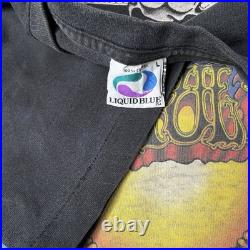 Vtg 1994 Grateful Dead Liquid Blue Aoxomoxoa Scarab T-Shirt Band Tee Mens L 90s