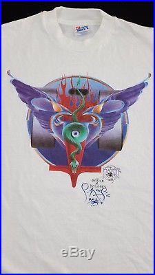 Vtg 1994 Stanley Mouse Art T-Shirt XL hand signed grateful dead american rock