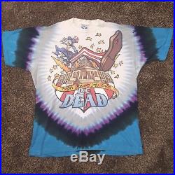 Vtg 1995 GDM Opie Grateful Dead Shirt Uncle Sam Liquid Blue XL Rare Free S&H Dye