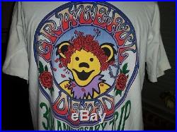 Vtg 1995 GRATEFUL DEAD Hippie Rock Concert tour 90s 2 sided band t shirt 44 L
