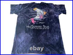 Vtg 1995 Grateful Dead Till The Morning Comes Moon Bears Tie Dye T-Shirt Size XL