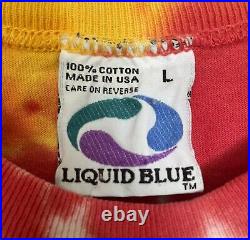 Vtg. 1996 Grateful Dead Olympics Lithuania Basketball Team Liquid Blue T-Shirt