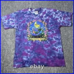 Vtg 1999 Grateful Dead Tie Dye T-shirt Mens L 1990s 90s Band Tee Bears Moon