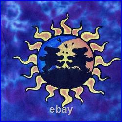 Vtg 1999 Grateful Dead Tie Dye T-shirt Mens L 1990s 90s Band Tee Bears Moon