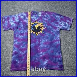Vtg 1999 Grateful Dead Tie Dye T-shirt Mens L 1990s 90s Band Tee Bears Moon