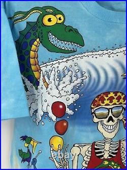 Vtg 2001 Joey Mars Beach (1992) Grateful Dead Liquid Blue Tie Dye Garcia Sz SM