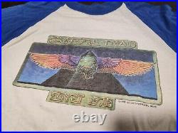 Vtg 70s Grateful Dead Egypt 1976 Raglan Band Shirt Mens Single Stitch