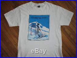 Vtg 80s GRATEFUL DEAD CONCERT T SHIRT Squaw Valley Skiing Jerry Garcia 1989 Tour