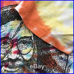 Vtg 80s Grateful Dead Jerry Garcia Skull Head Short Sleeve Tie-Dye T-Shirt Sz XL