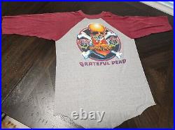 Vtg 80s Grateful Dead Raglan Band Shirt Mens L American Beauty Single Stitch