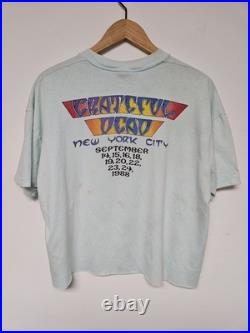 Vtg 80s Grateful Dead T-Shirt Super Rare Original New York City 1988 Bob Weir