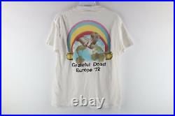 Vtg 90s Brockum Mens M Distressed Grateful Dead Europe 72 Band Tour T-Shirt USA