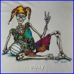 Vtg 90s Grateful Dead Peace Beach Volleyball Skeleton Psychedelic Mens T Shirt L