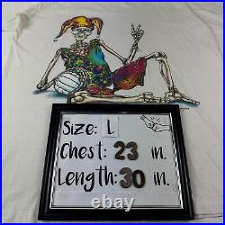 Vtg 90s Grateful Dead Peace Beach Volleyball Skeleton Psychedelic Mens T Shirt L