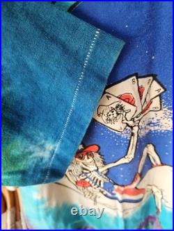 Vtg 90s Grateful Dead T-Shirt Uncle Sam Moon 1991 Tie Dye Bob Weir Rare Graphic