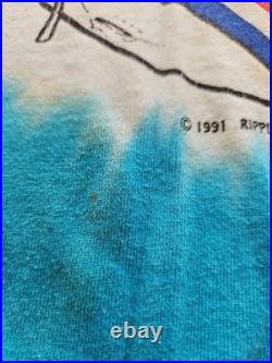 Vtg 90s Grateful Dead T-Shirt Uncle Sam Moon 1991 Tie Dye Bob Weir Rare Graphic