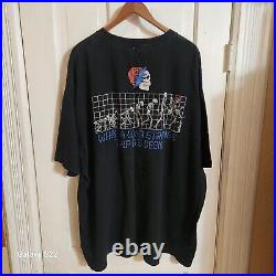 Vtg 90s Grateful Dead T-shirt Black Sz 3XL What A Long Strange Trip Its Been