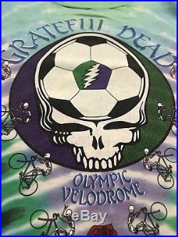 Vtg 90s Grateful Dead Tie Dye Shirt Los Angeles Olympic Soccer Bicycle Large Tee