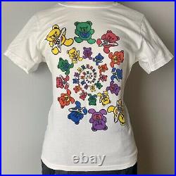 Vtg 90s HYSTERIC GLAMOUR Grateful Dead Bears T Shirt sz S -M top swirl white