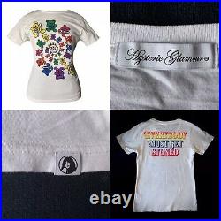 Vtg 90s HYSTERIC GLAMOUR Grateful Dead Bears T Shirt sz S -M top swirl white