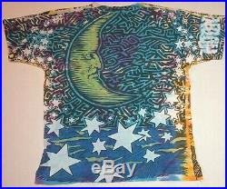 Vtg 90s Liquid Blue All Over Print Shirt Xl Sun Moon Pinkerton Grateful Dead