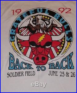 Vtg 92 Grateful Dead Shirt Air Jerry Grateful Bulls Soldier Field Tour Shirt