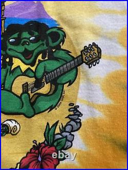 Vtg Deadstock Grateful Dead Dread Tie Dye Rasta Liquid Blue T-Shirt 2000 NWT XL
