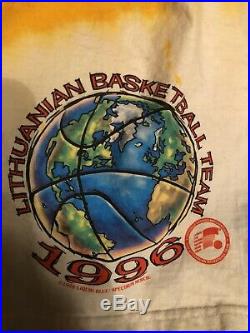 Vtg Deadstock Grateful Dead Lithuania 1996 Basketball Shorts Liquid Blue XL
