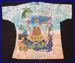 Vtg. GRATEFUL DEAD 1992 Joey Mars Art Rock Hippie Concert Tie-Dye T Shirt XL