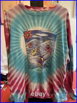 Vtg GRATEFUL DEAD T-shirt TOUR 1990s SNOWBOARD OKEMO Peter Forsythe XXL SeePics