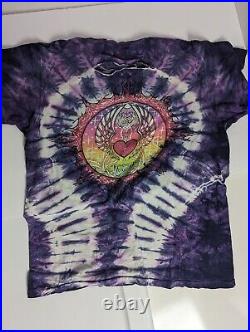 Vtg Grateful Dead 80s Kennedy Mikio Tie-Dye Sea Dragon Winged Heart T Shirt XL