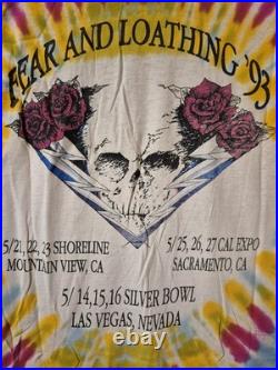 Vtg Grateful Dead'93 West Coast Tour Shirt Size XL Lot Shirt Fear and Loathig