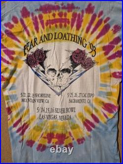 Vtg Grateful Dead'93 West Coast Tour Shirt Size XL Lot Shirt Fear and Loathig